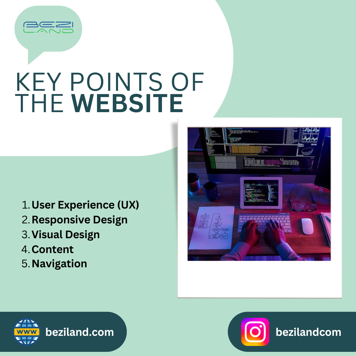 Website design encompasses a range of key points, from aesthetic appeal to functionality and usability. Here are some essential elements